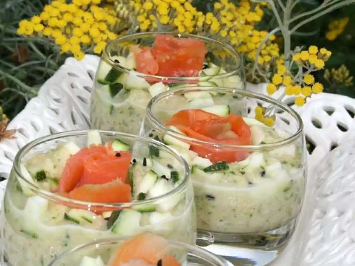 ^^Verrines de courgettes au rocamadour et à la truite fumée^^ - photo 3