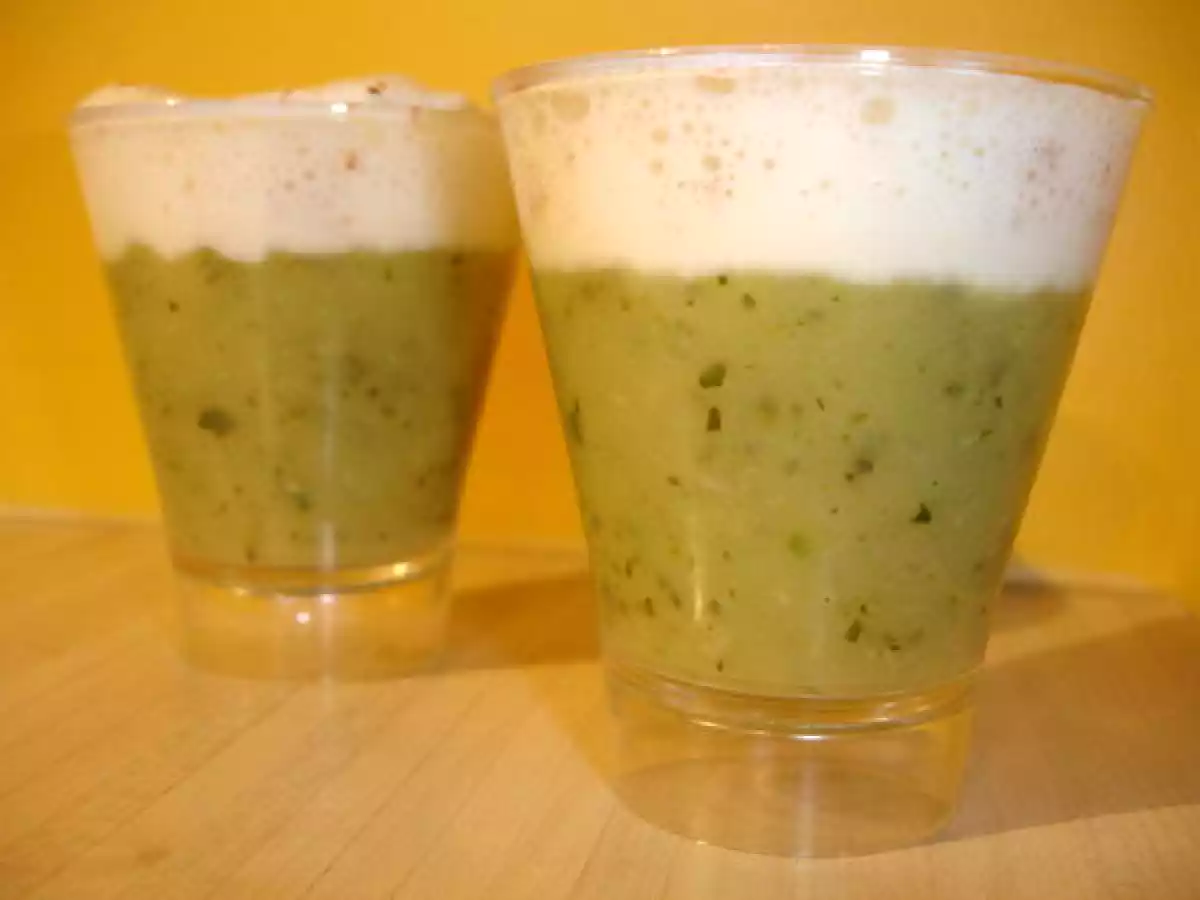 VERRINES DE COURGETTES, MOUSSE QUI RIT