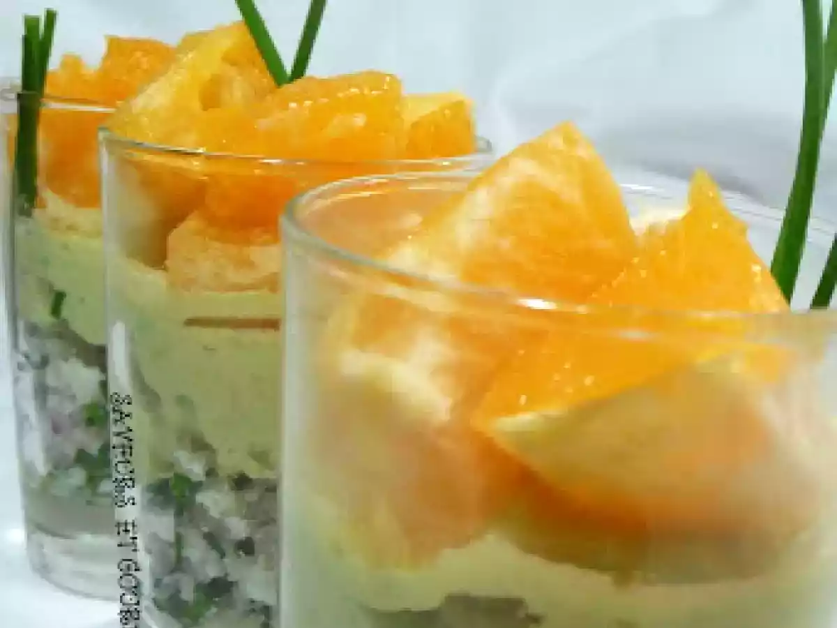 Verrines de crabe à la crème d'avocat. - photo 3