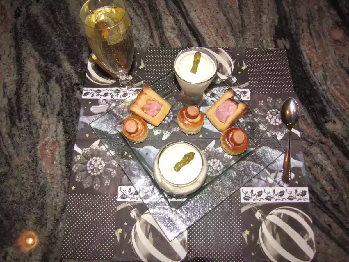 Verrines de crabe et sa crème d'asperges vertes