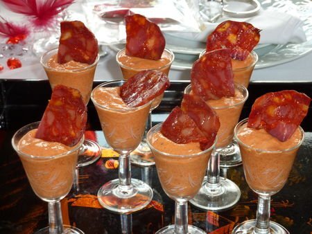 Recette de verrines à la crème de poivrons rouges