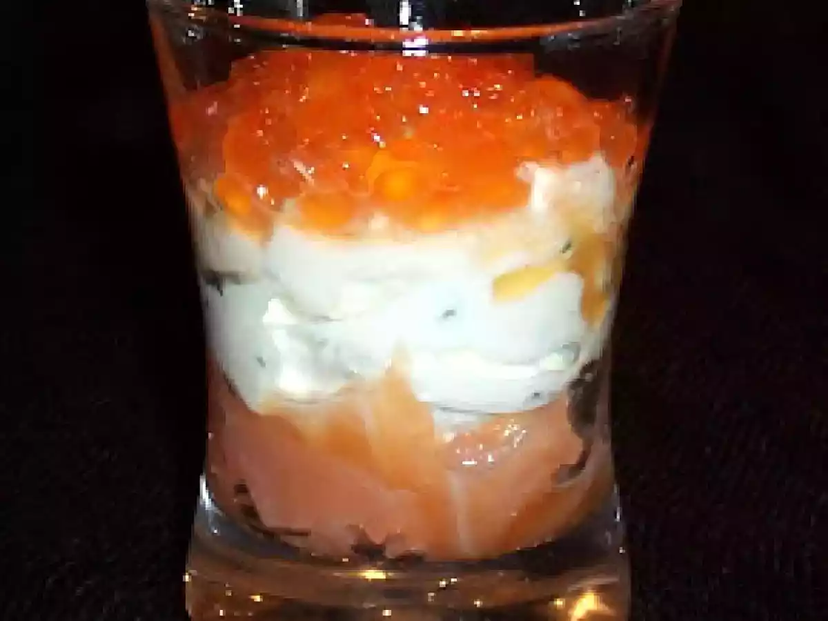 Verrines de fêtes au saumon