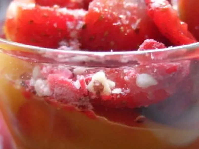 Verrines de fraises aux pralines roses (deux variantes), photo 5