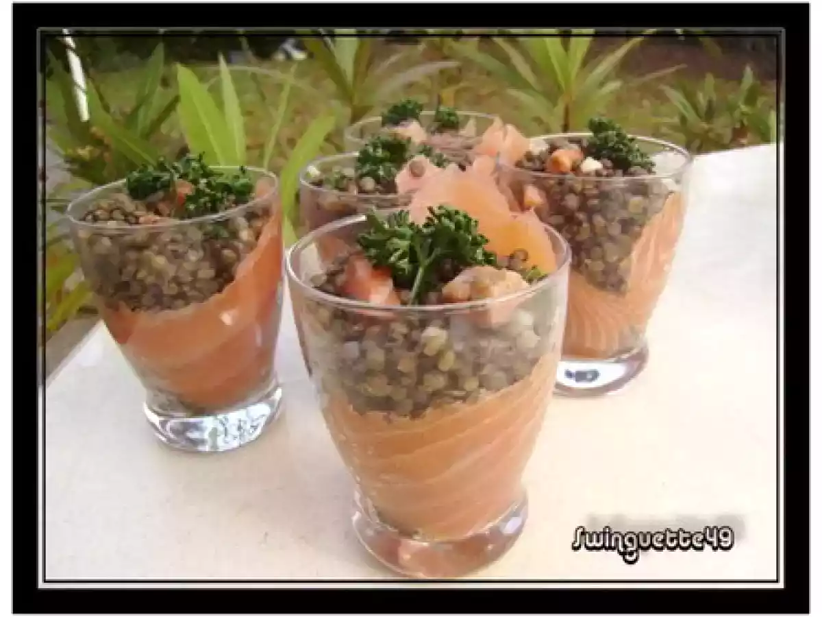 VERRINES DE LENTILLES AU SAUMON FUME - photo 2