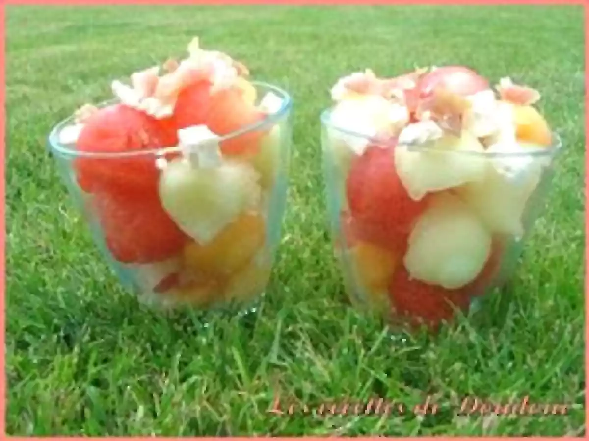 Verrines de melon Pastèque