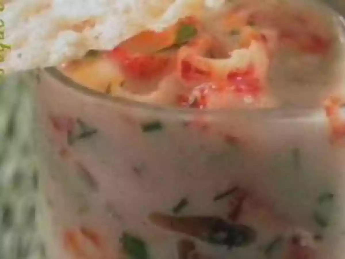 Verrines de nage d'écrevisses