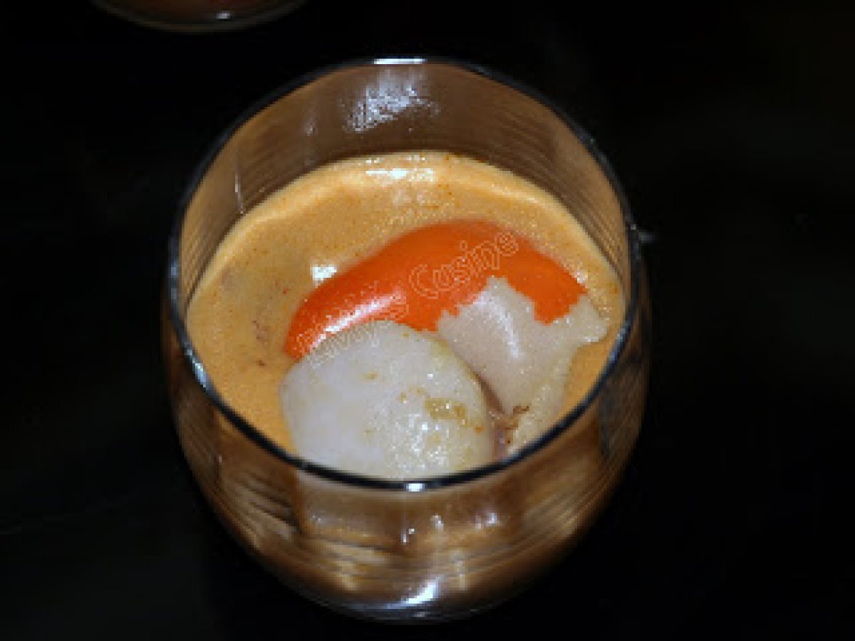 Recette de verrines de noix de saint-jacques et bisque