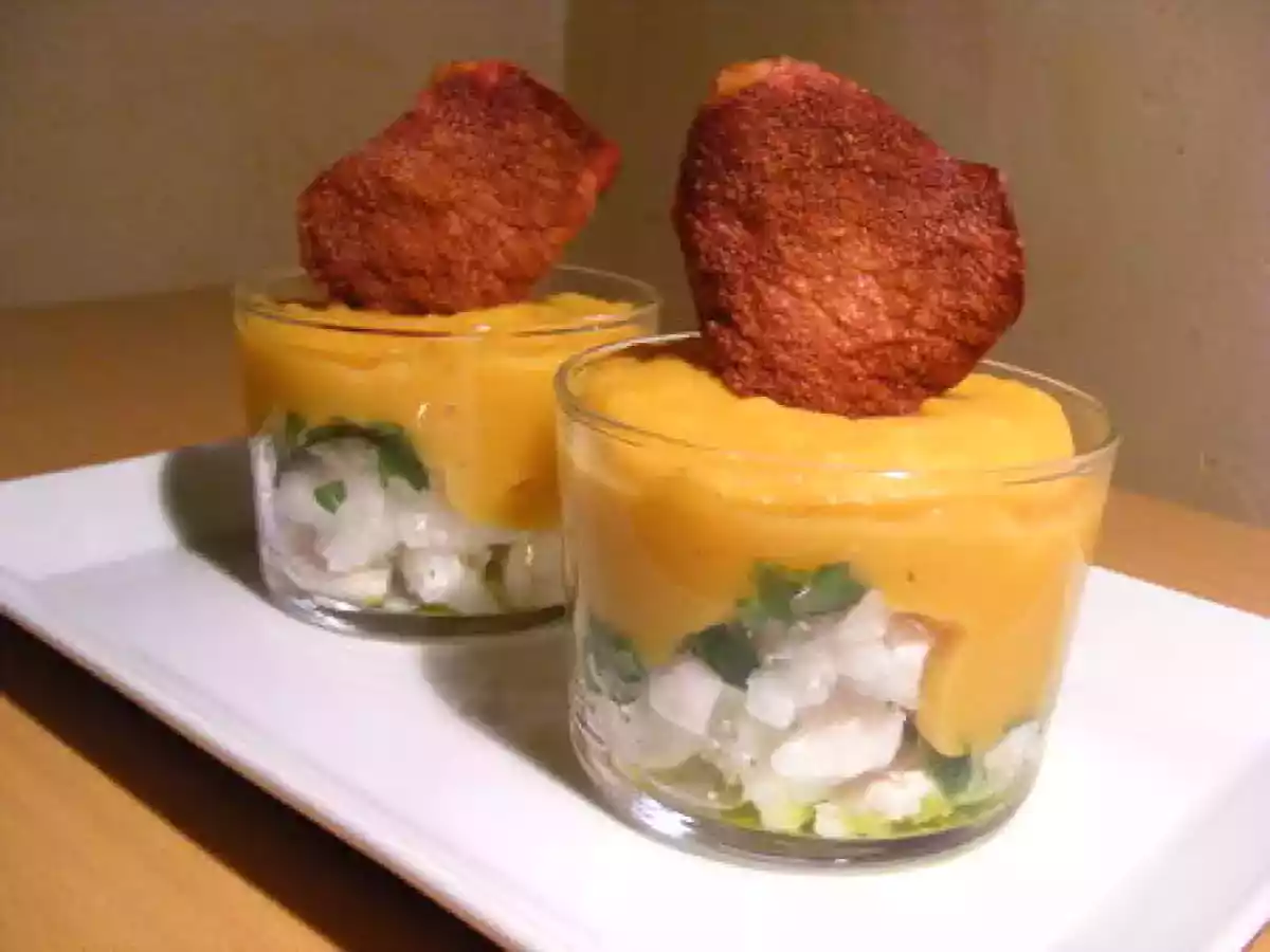 Verrines de poisson et potiron