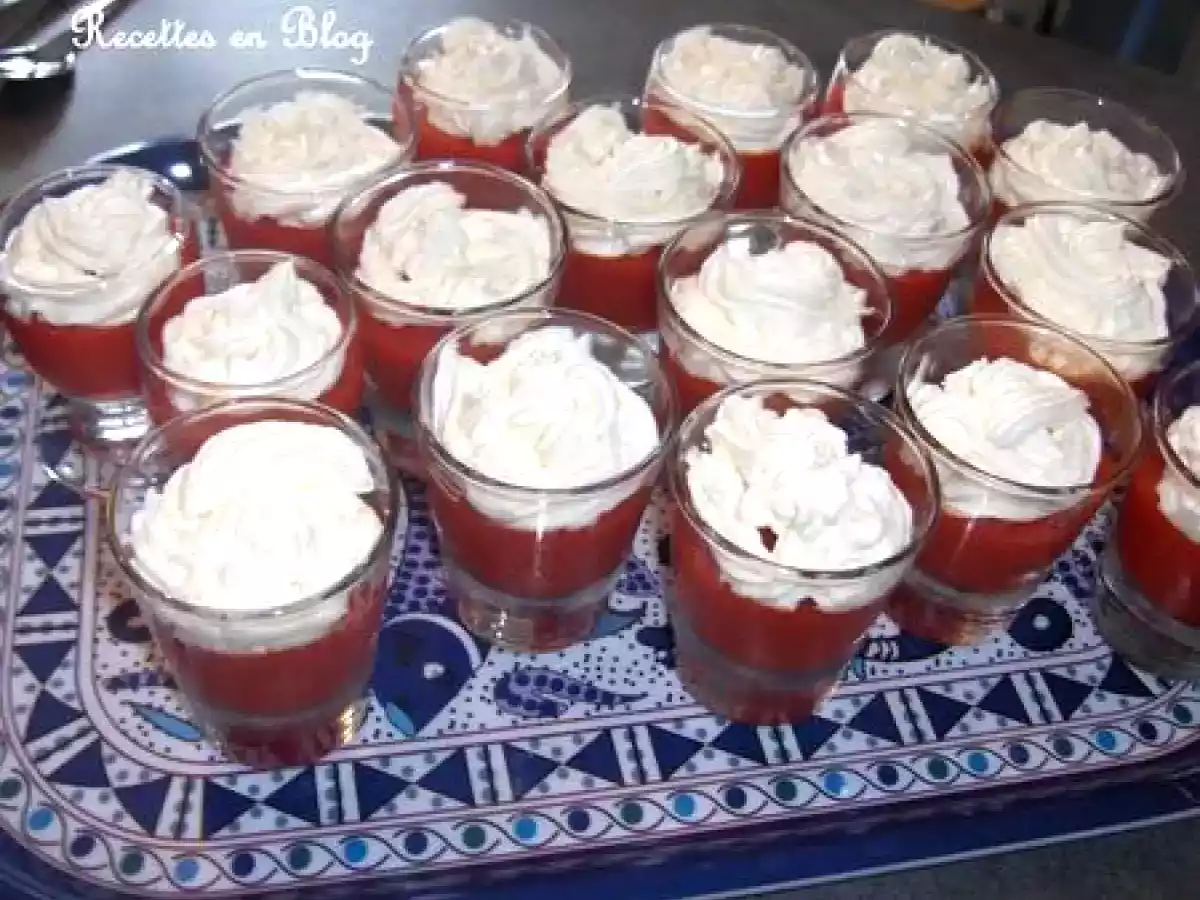 VERRINES DE POIVRONS AU CHEVRE