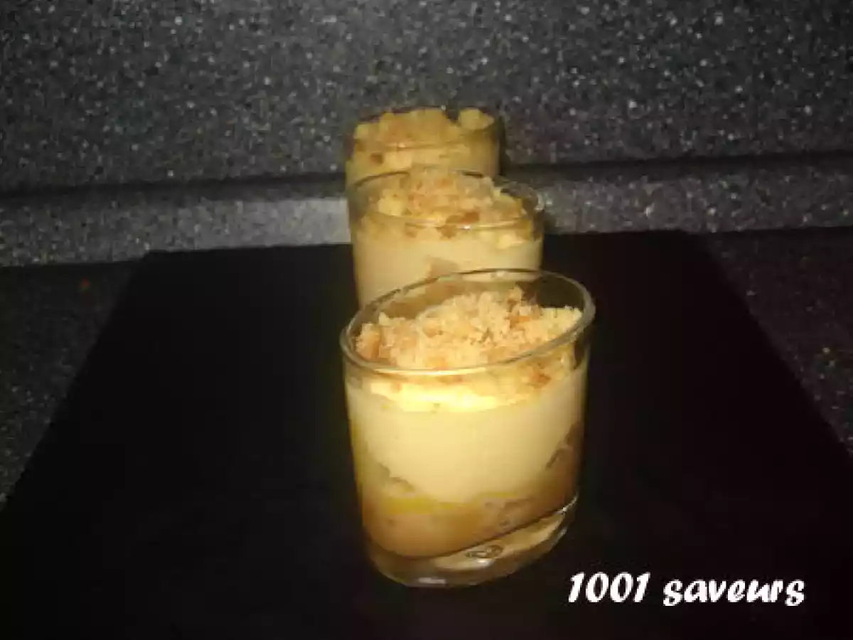 Verrines de pommes au caramel au beurre salé et mousse de mascarpone