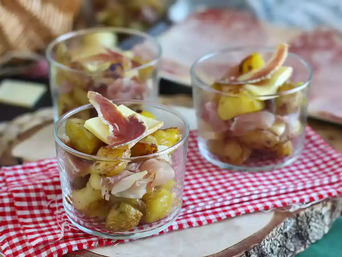 Verrines de raclette (sans appareil): pour en profiter même à l'apéritif
