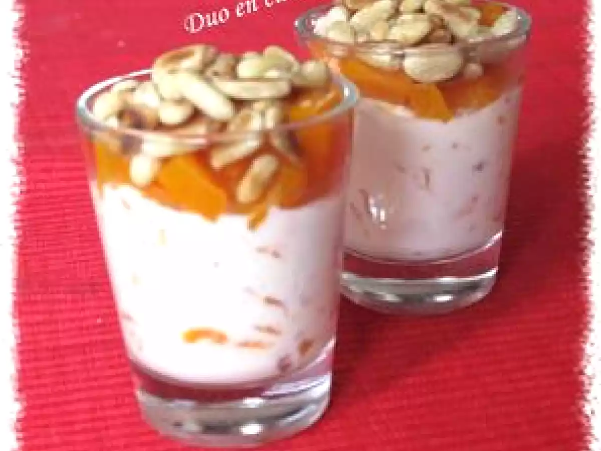 Verrines de ricotta au poivron orange