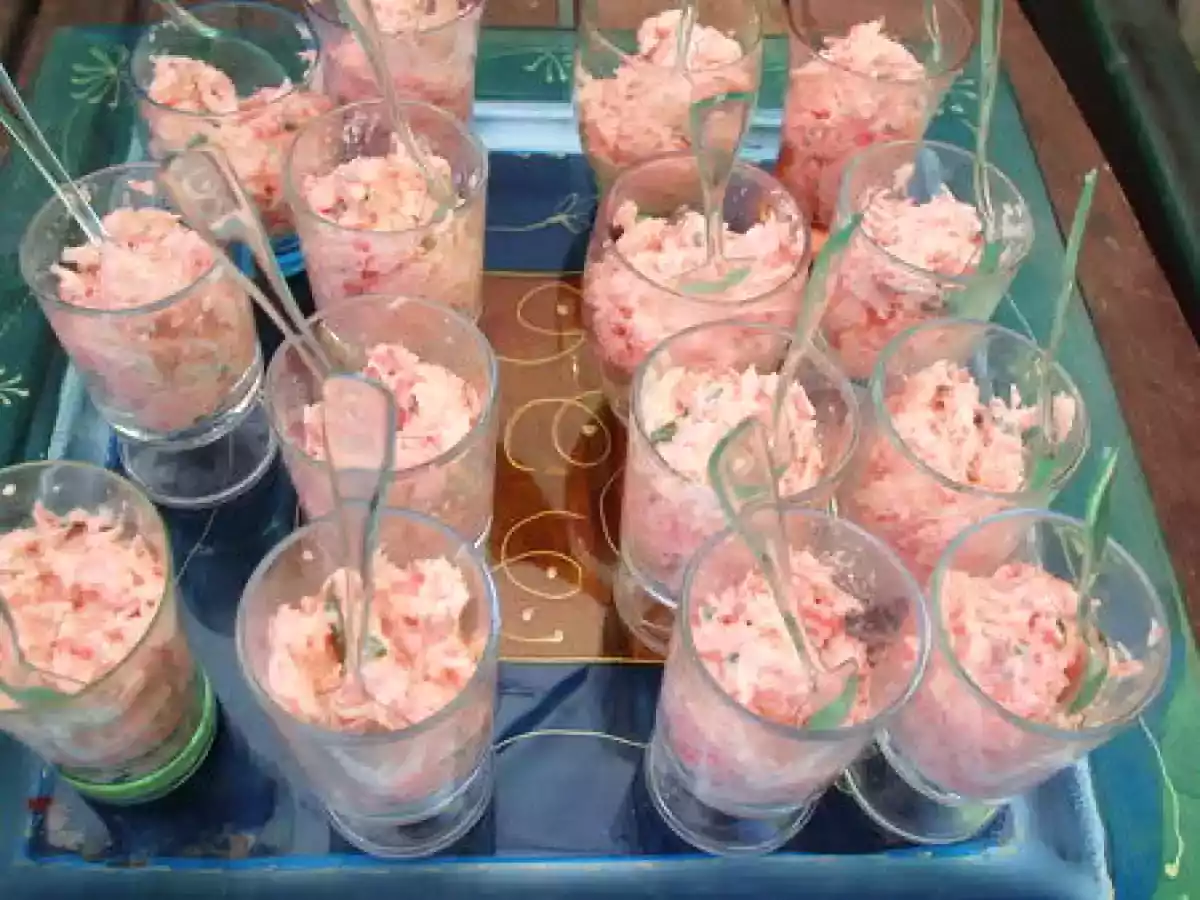 Verrines de rillettes de saumon