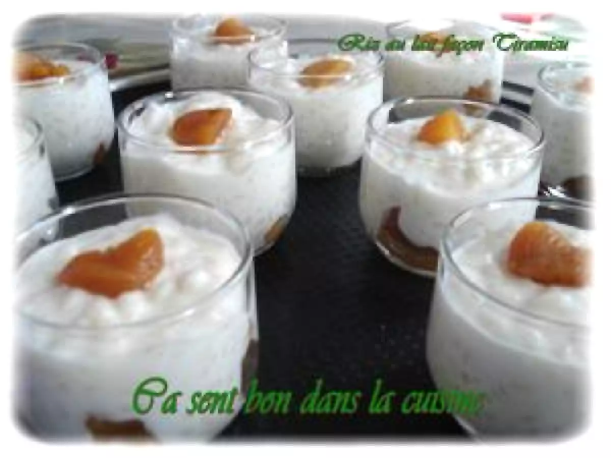 Verrines de riz au lait façon tiramisu