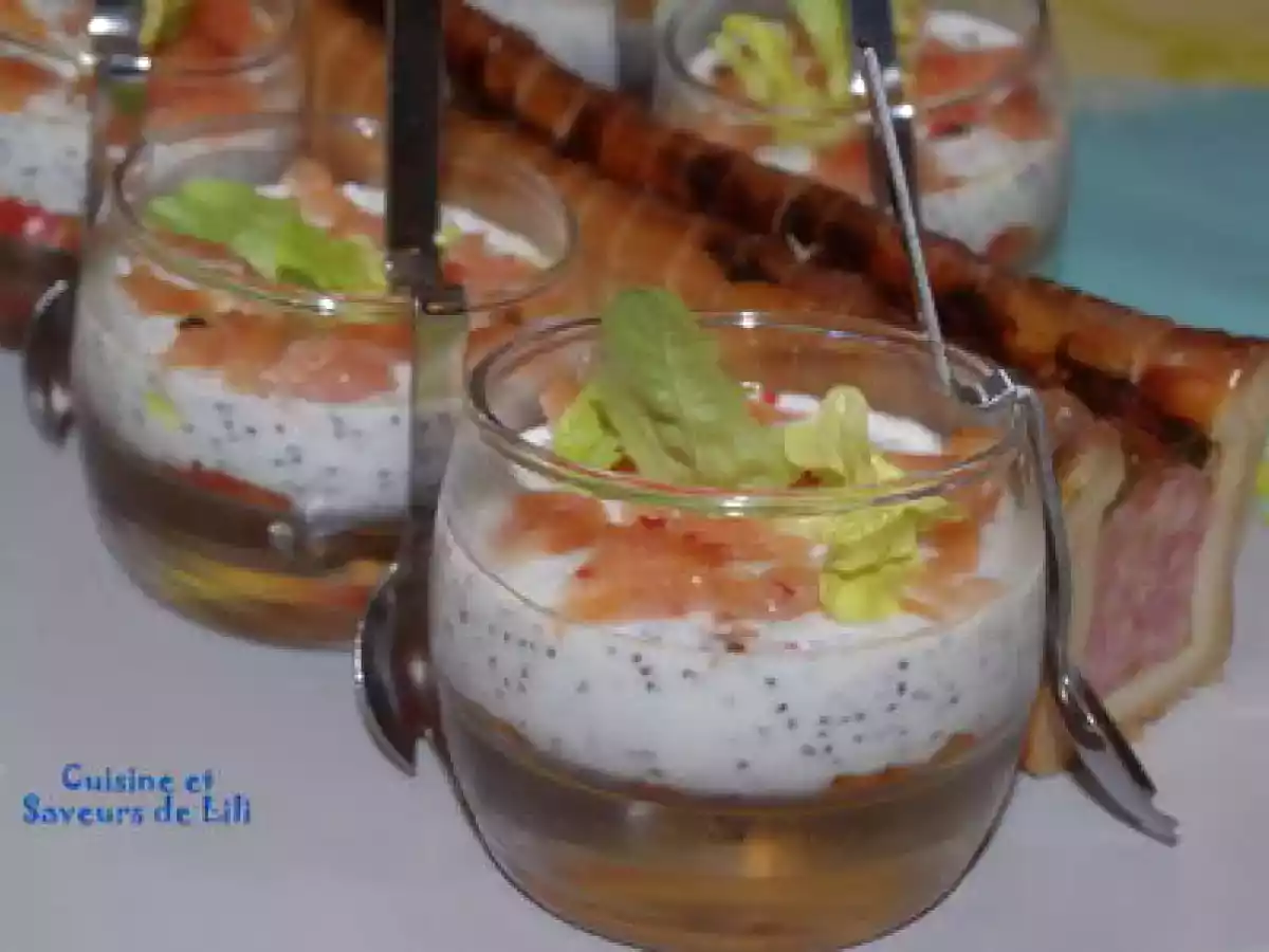 Verrines de saumon fumé aux graines de pavot - photo 2