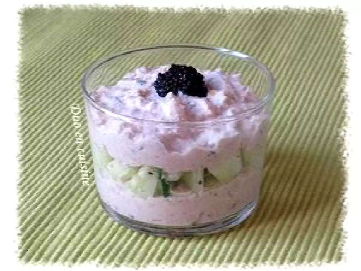 Verrines de thon au concombre