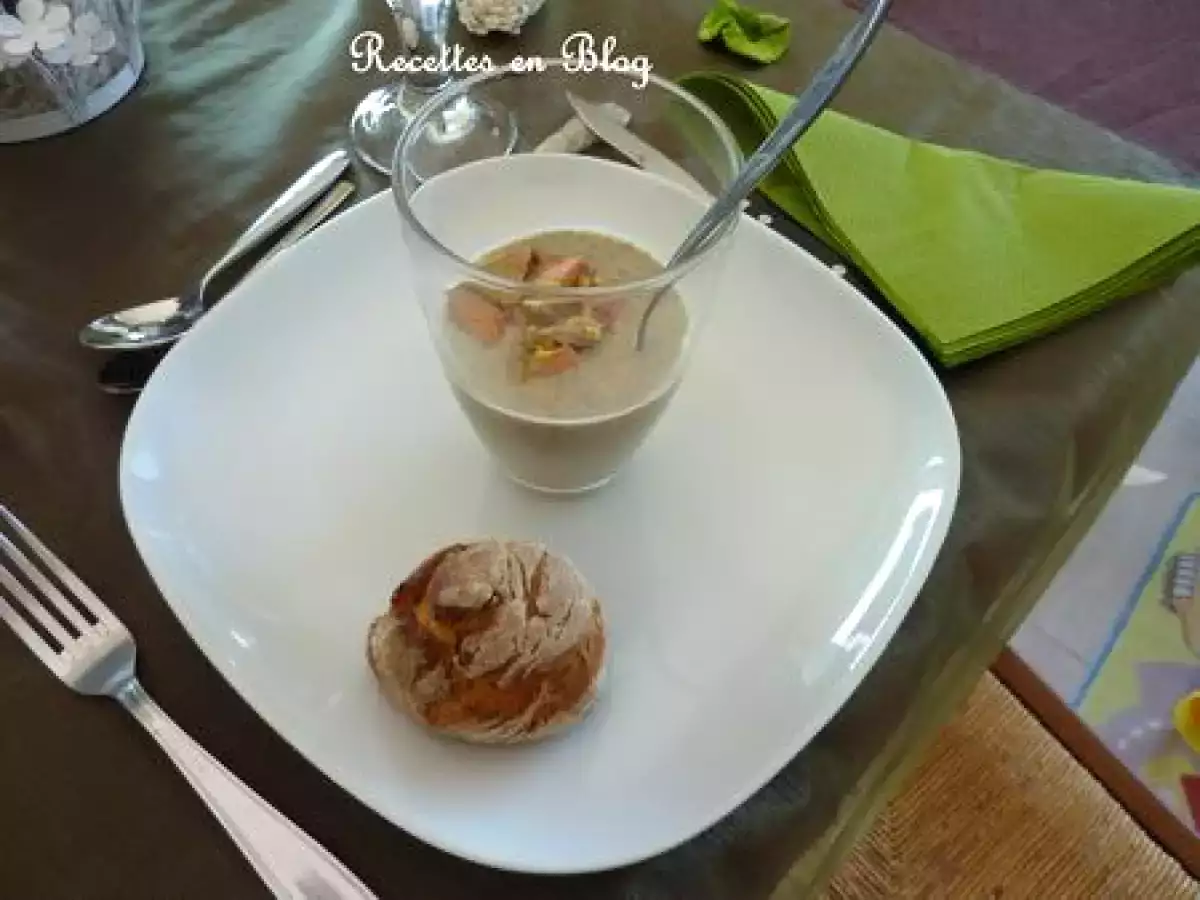 VERRINES DE VELOUTE DE LENTILLES AU FOIE GRAS
