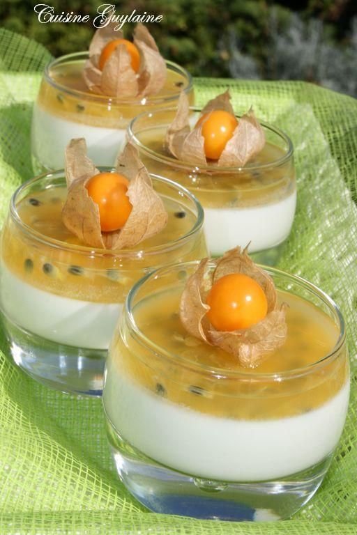 ^^verrines exotiques et sa gelée aux fruits de la passion^^ Recette