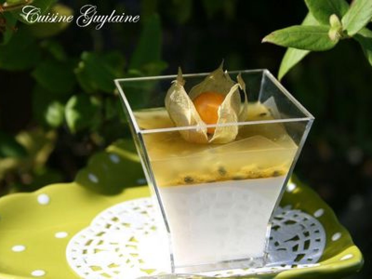 ^^verrines exotiques et sa gelée aux fruits de la passion^^ - Recette