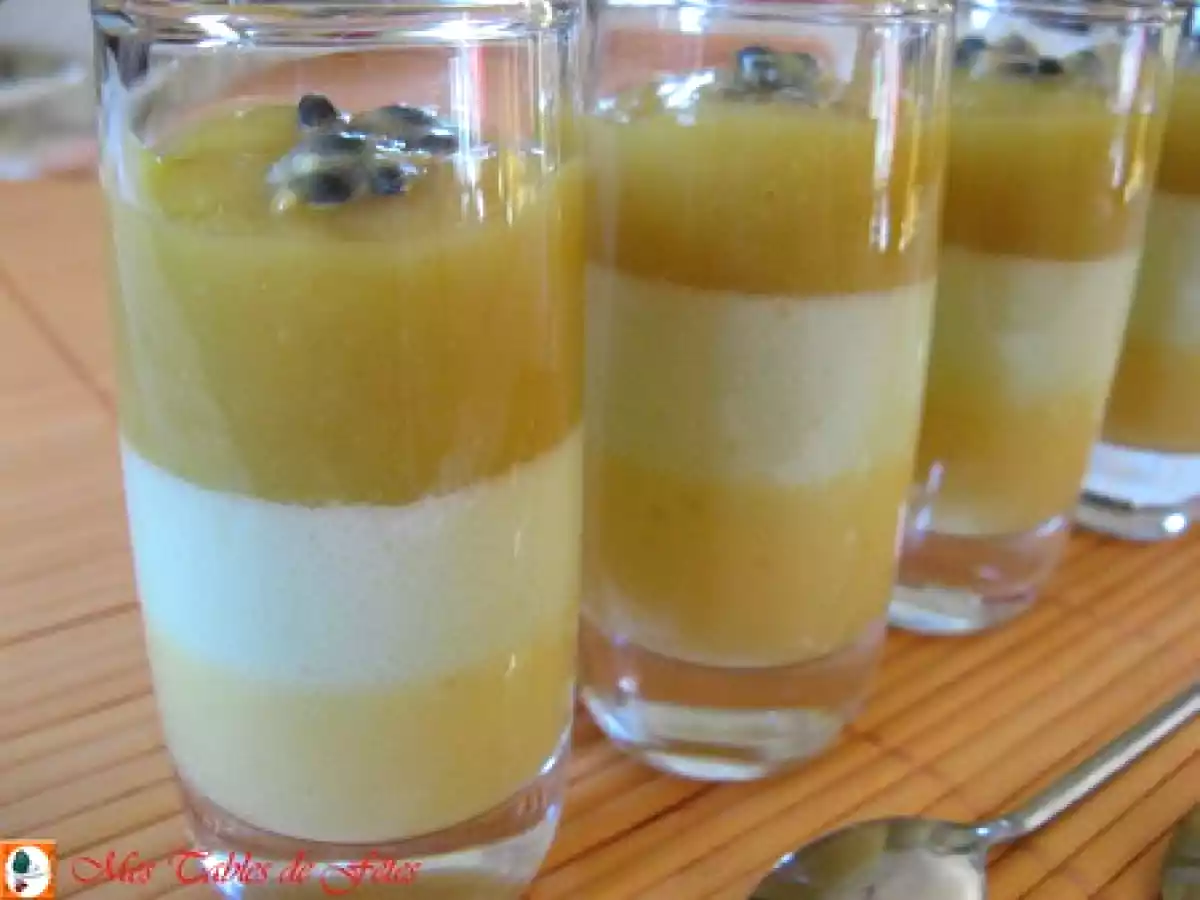 Verrines exotiques kiwano, mangue, fruits de la passion - photo 2