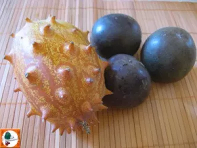 Verrines exotiques kiwano, mangue, fruits de la passion, photo 3