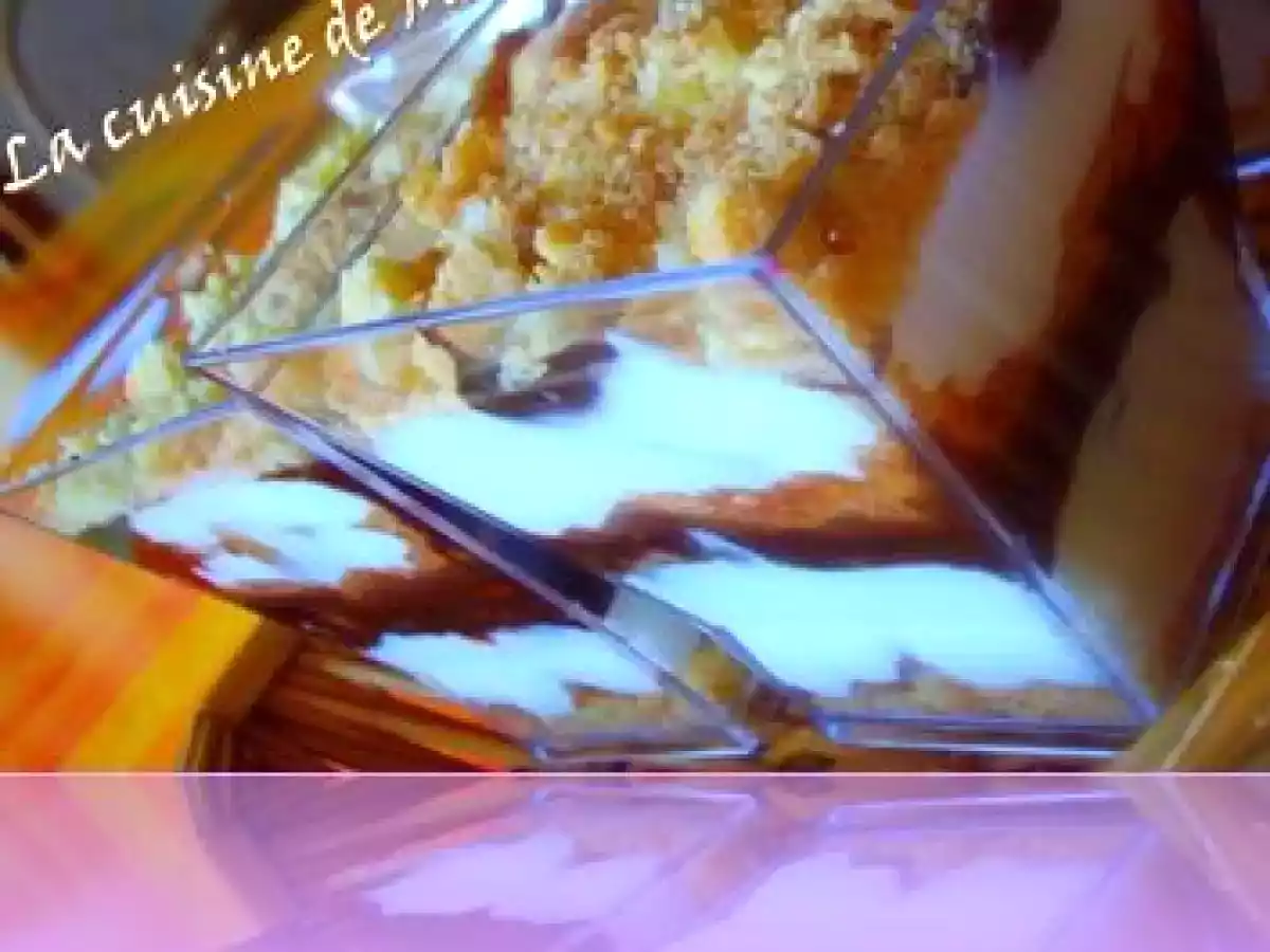 Verrines express choco-poires au fromage blanc