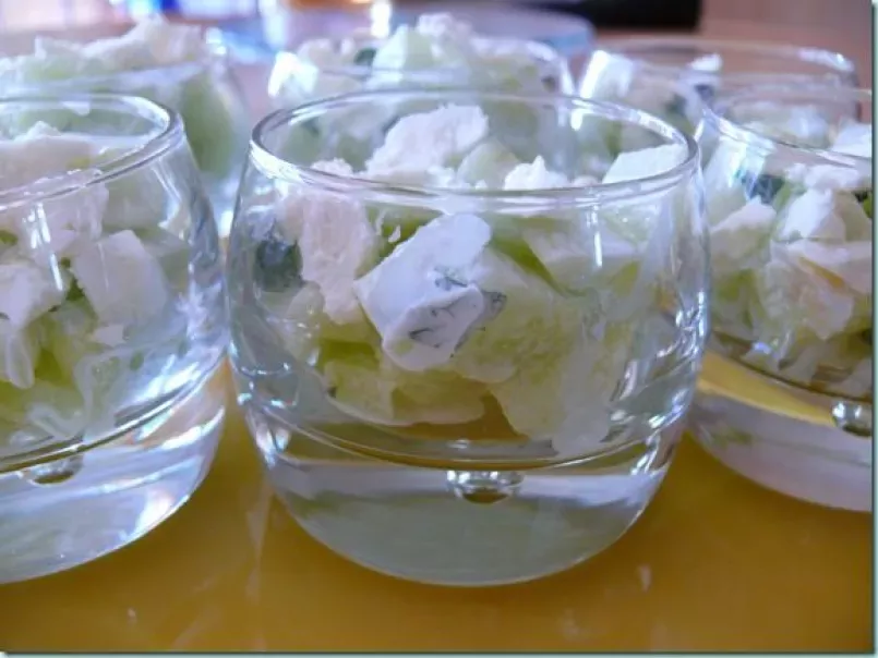 Verrines fraicheur : concombre à la menthe - féta - photo 2