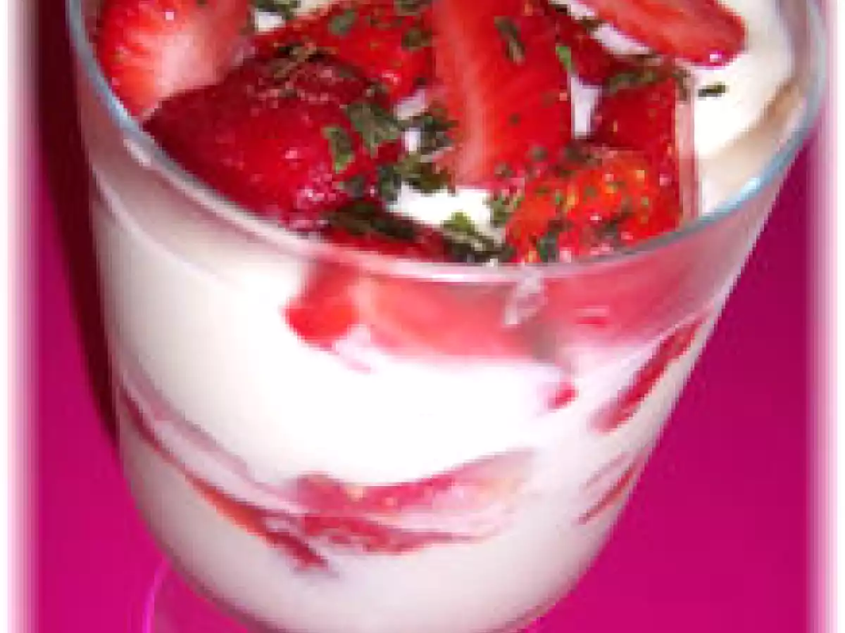 Verrines fraises et crème de mascarpone