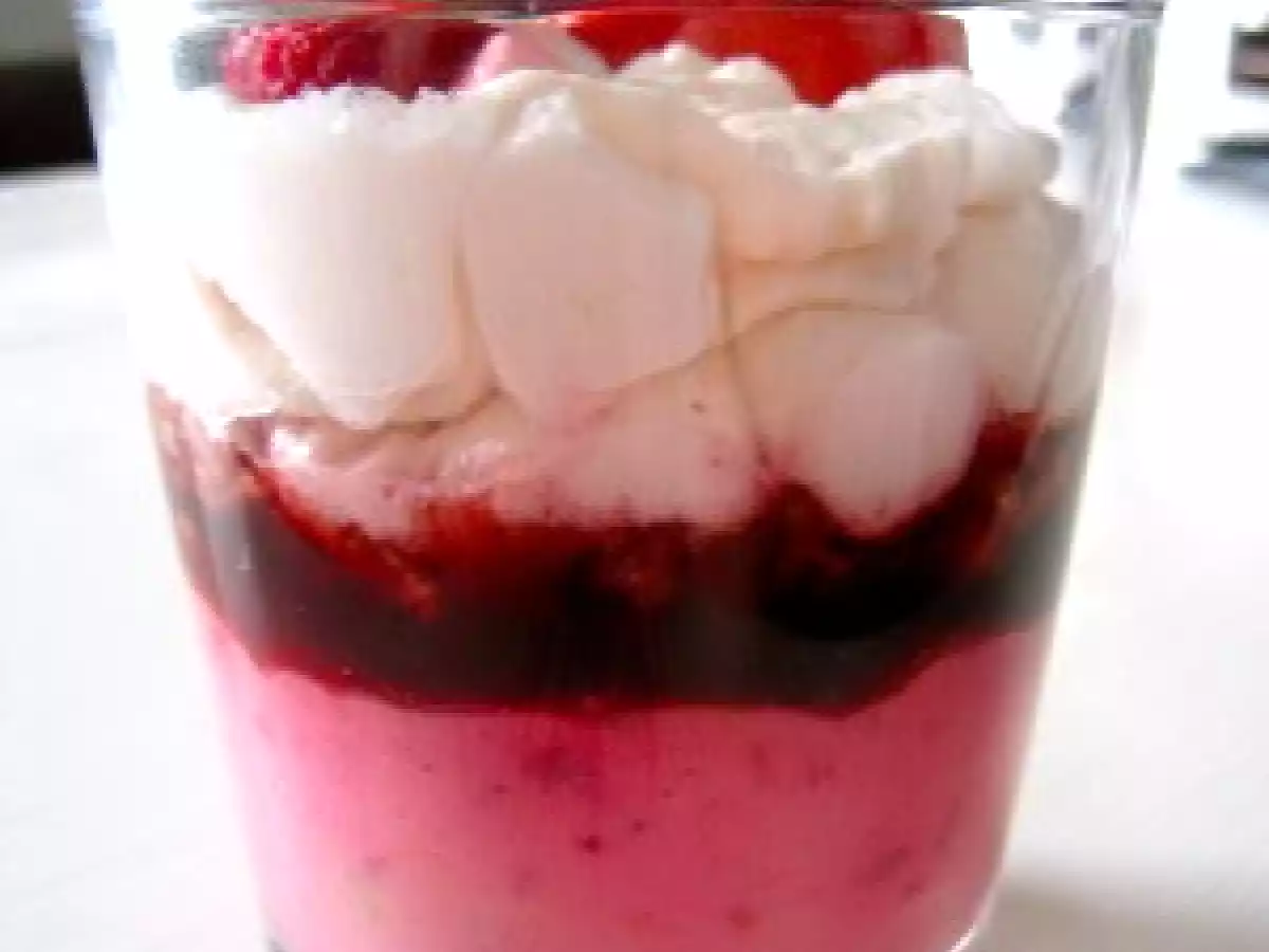 Verrines framboises-citron