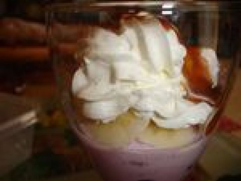 Verrines fromage blanc bananes chantilly