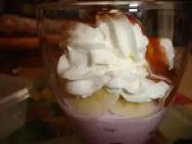Verrines fromage blanc bananes chantilly
