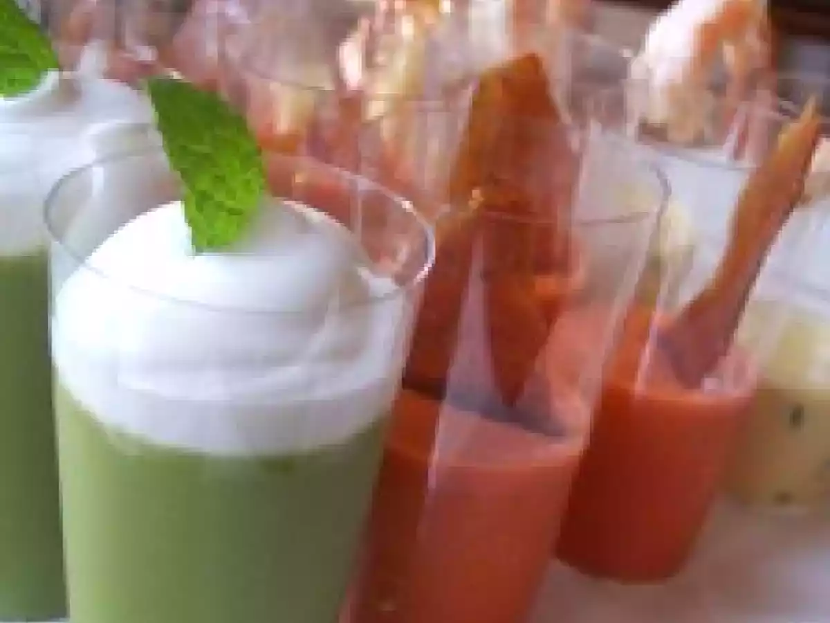 Verrines hautes en couleur pour apéro dinatoire printanier