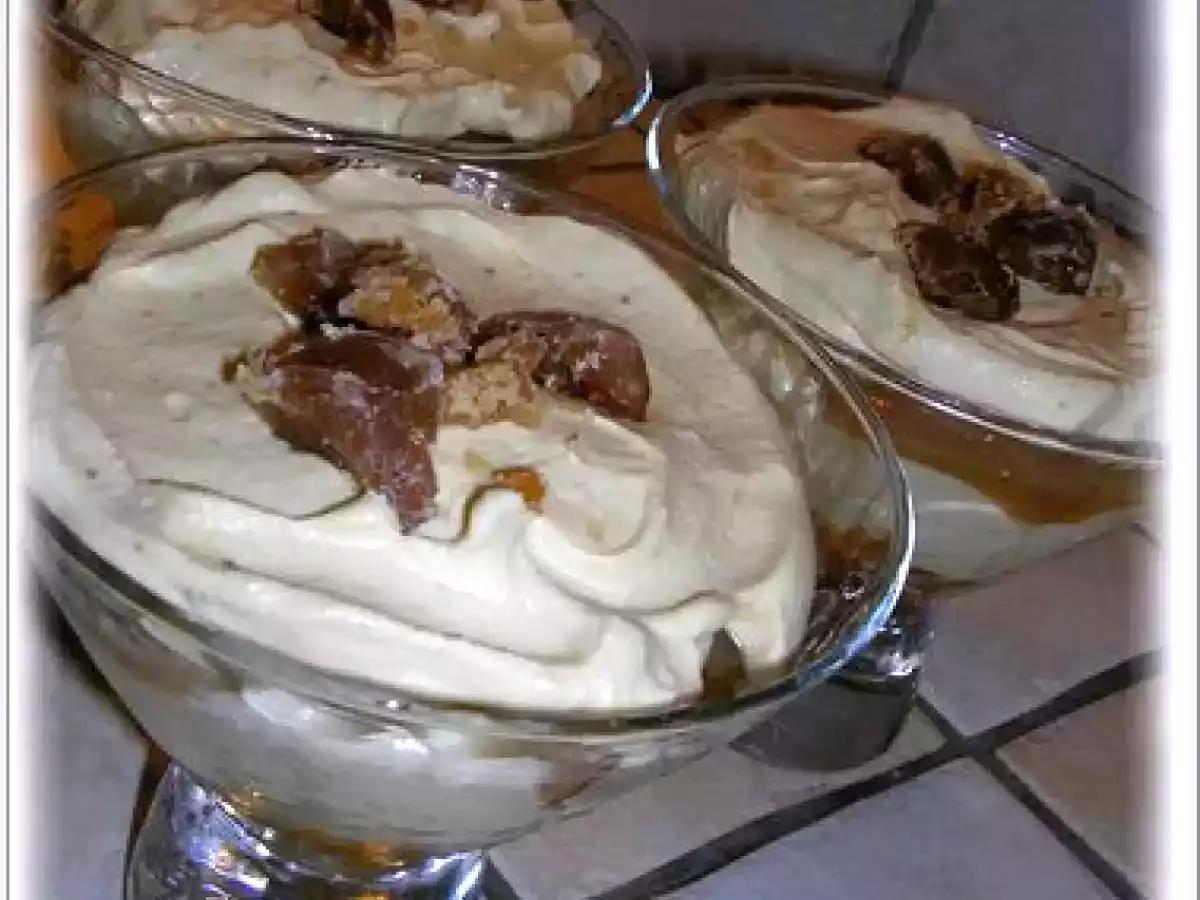 VERRINES MOUSSE à LA CREME DE MARRON PARFUMEE à L'ORANGE