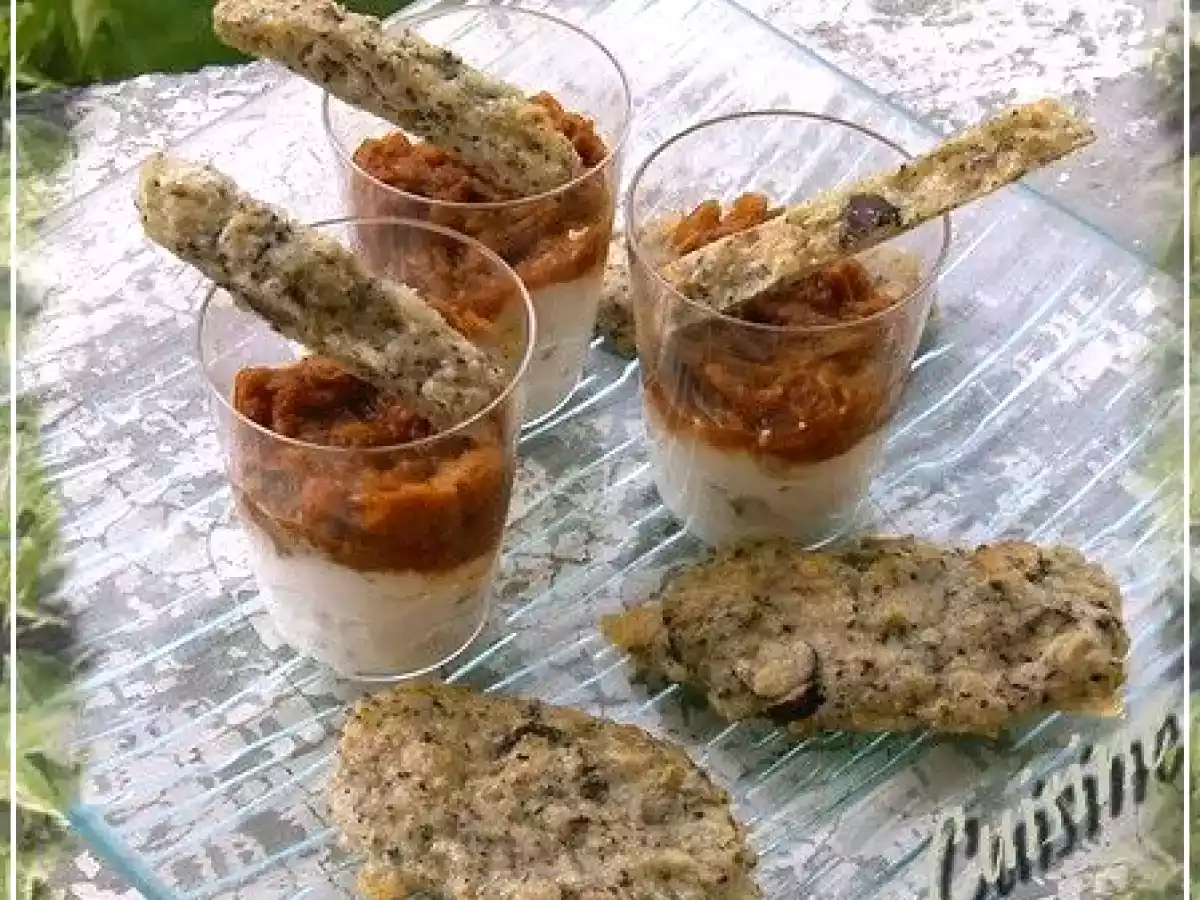 Verrines rapides, chèvre et thon à la tomate