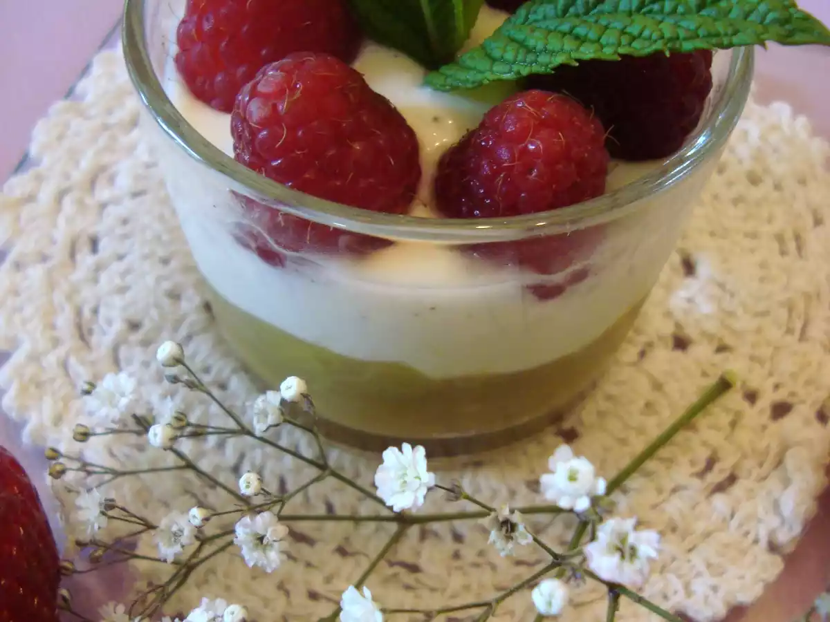 Verrines Rhubarbe Framboises