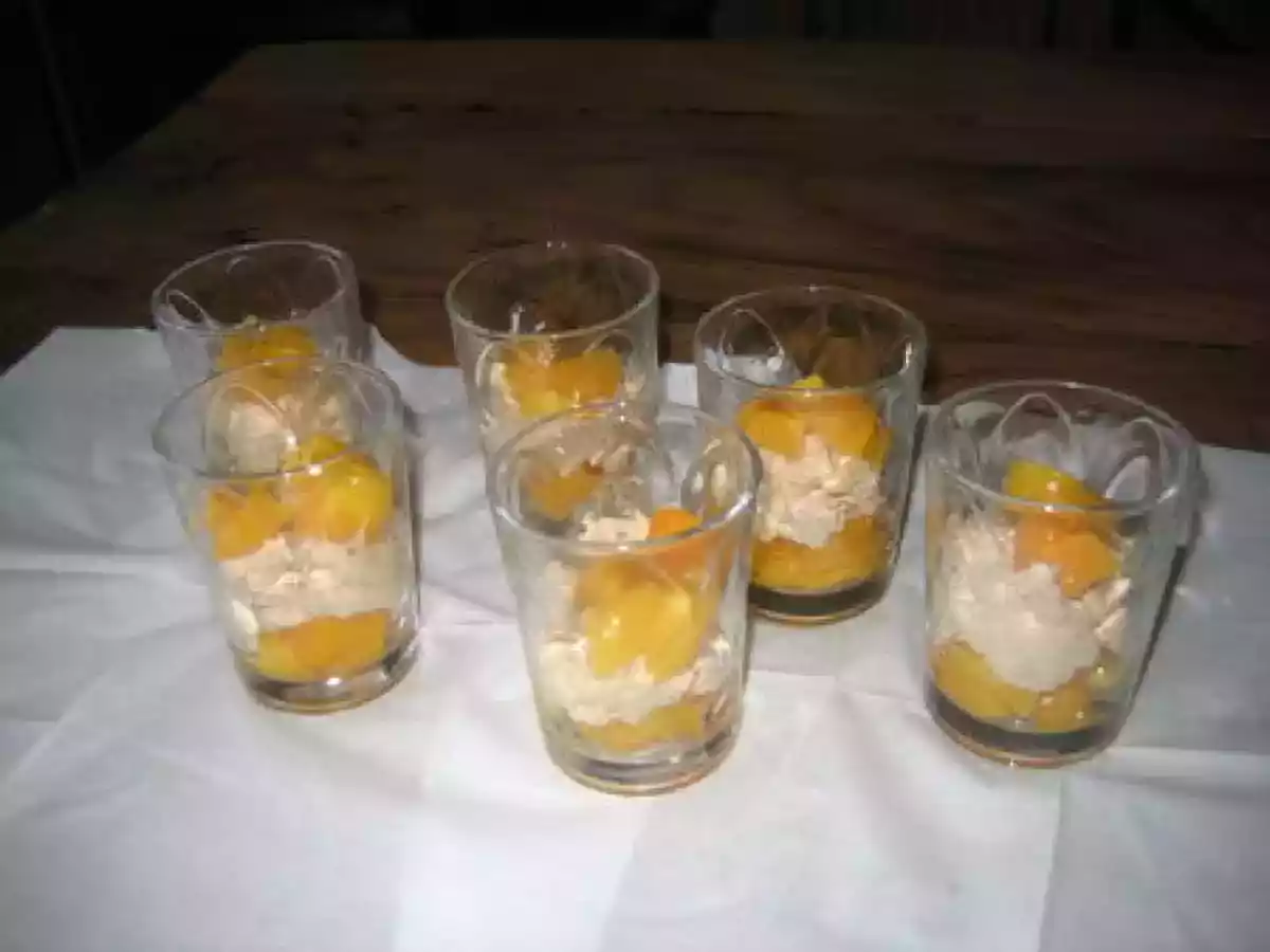 Verrines thon et pêches