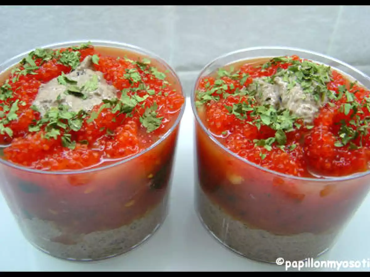 VERRINES TOMATES, OLIVES & OEUFS DE LOMPE - photo 3