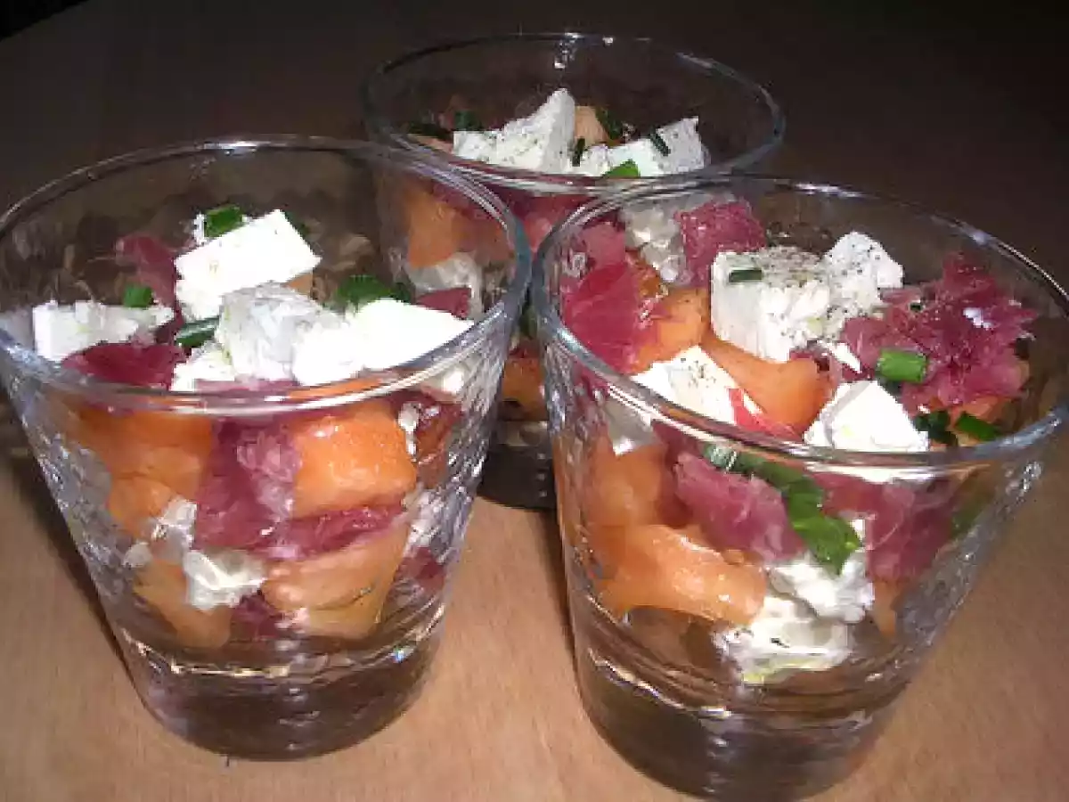 Verrines toutes fraiches au melon