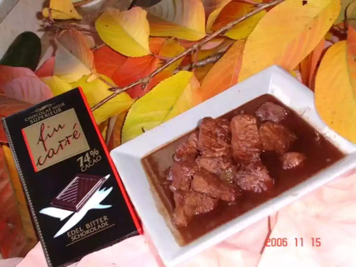 Viande de veau au chocolat