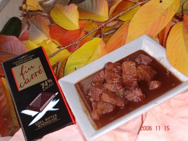 Viande de veau au chocolat - Recette Ptitchef