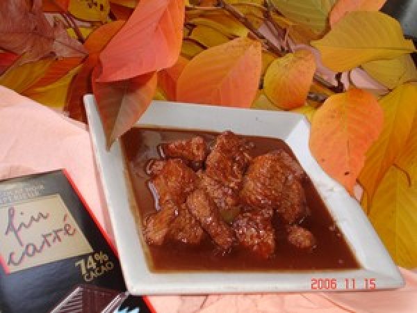 Viande de veau au chocolat - Recette Ptitchef