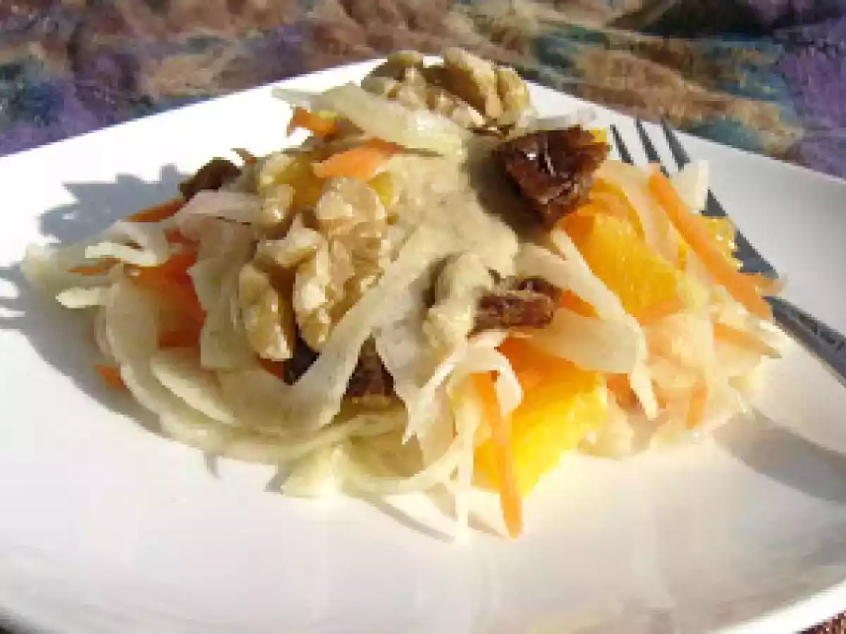 Vinaigrette à la noix de Grenoble... sur salade de fenouil