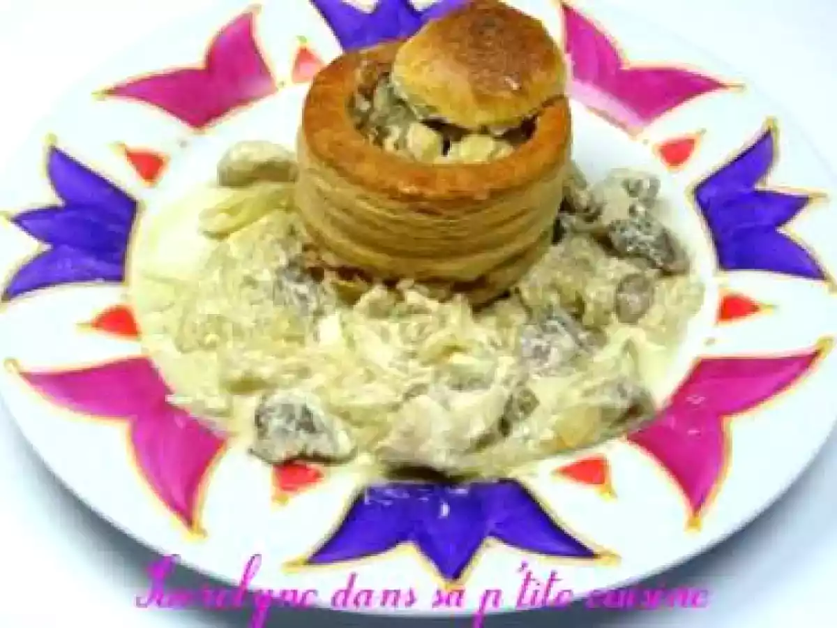 Vols au vent de poulet aux champignons