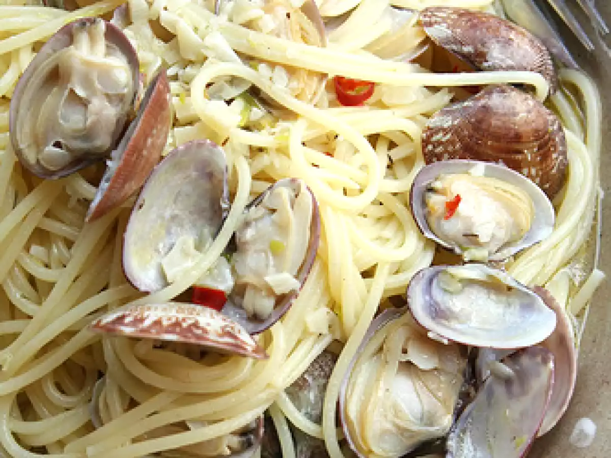Vongole bianco - spaghetti au palourde