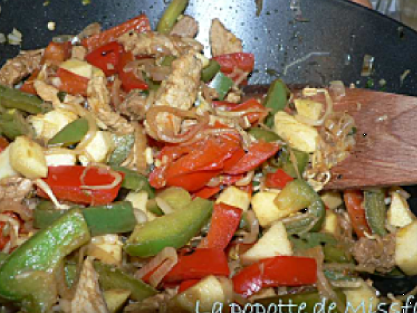 Wok Au Porc Et Aux Poivrons Recette Ptitchef