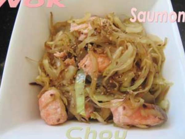 Wok De Chou Au Saumon Recette Ptitchef