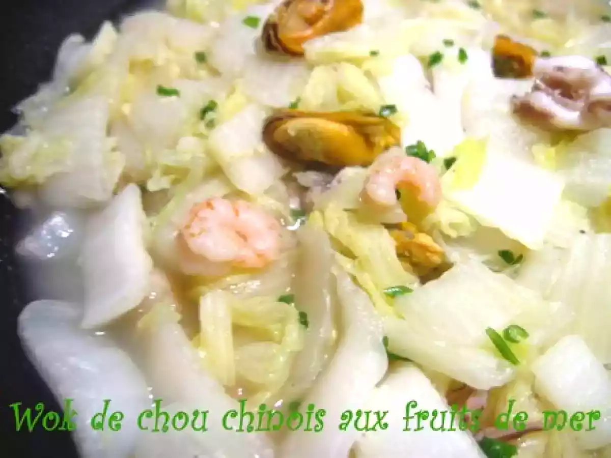 WOK DE CHOU CHINOIS AUX FRUITS DE MER