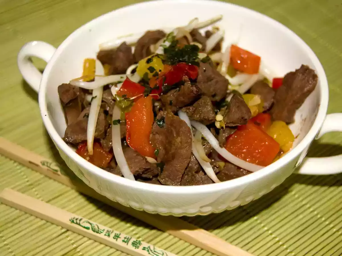 Wok de coeur de boeuf.