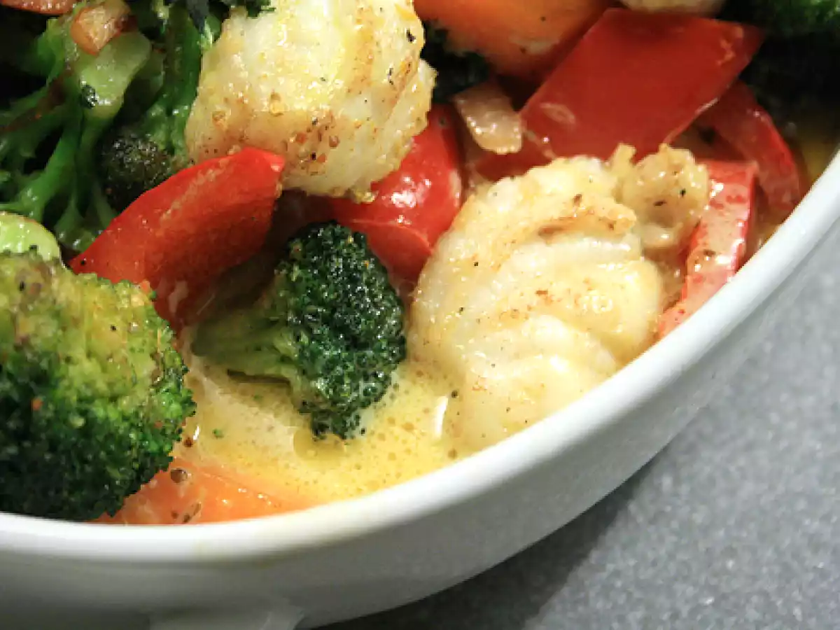 Wok de lotte aux légumes & sabayon de Curry - photo 2