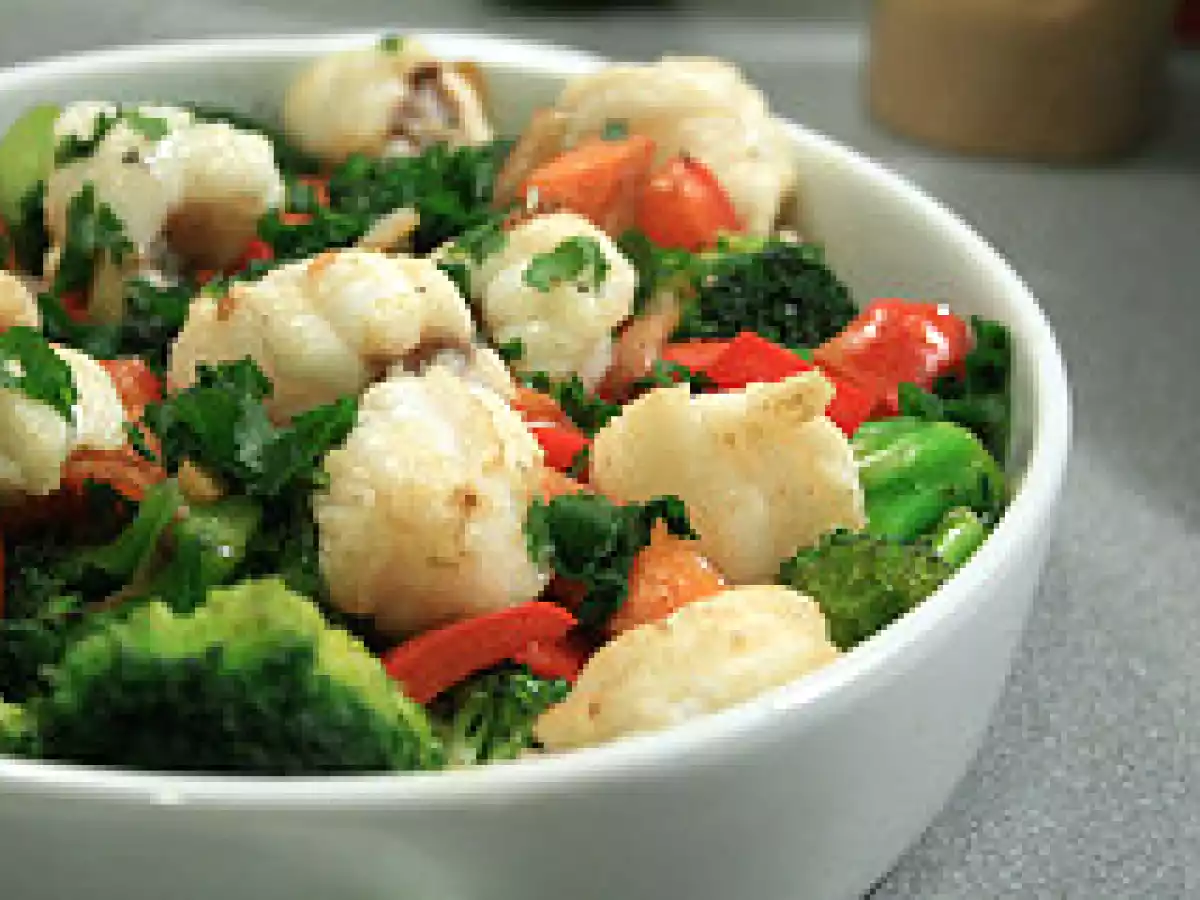 Wok de lotte aux légumes & sabayon de Curry - photo 3